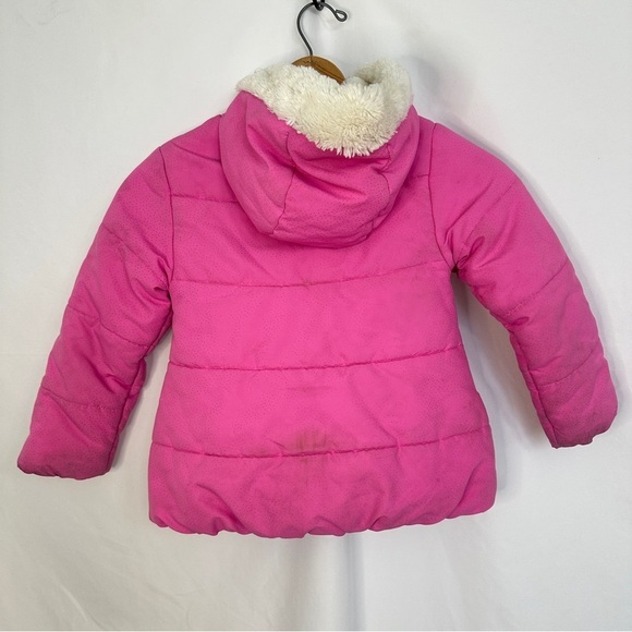 Disney Princess Puffer Winter Coat Jacket Toddler Small Hooded Embroidered Pink‎ - Picture 14 of 16